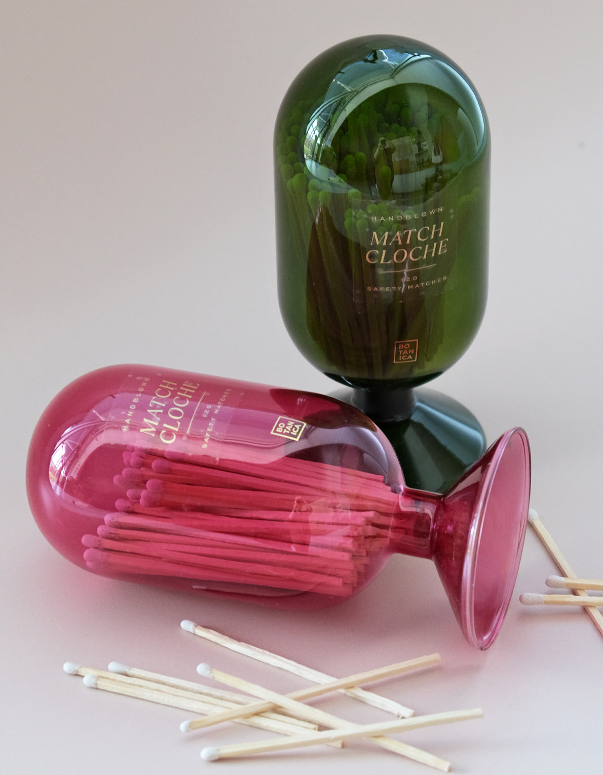 Glass Match Cloche | Bright Berry