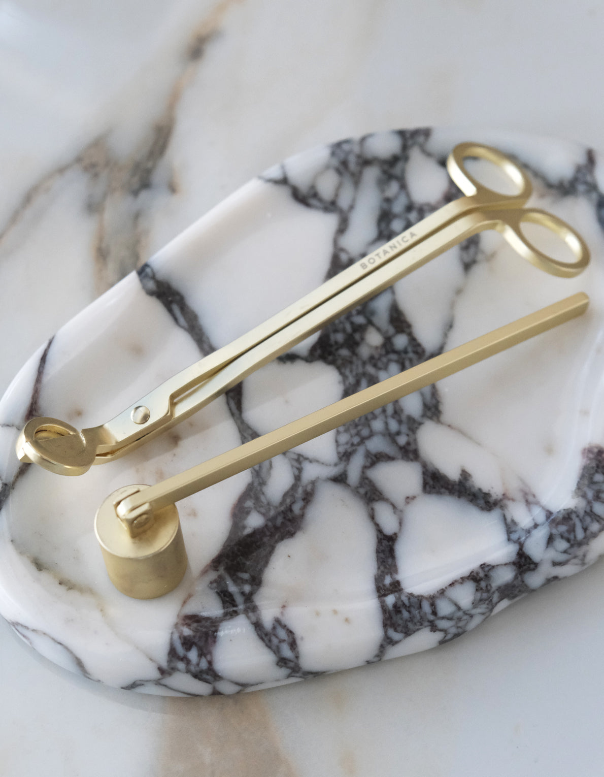 Wick Snips + Snuffer Gift Set | Matte Brass