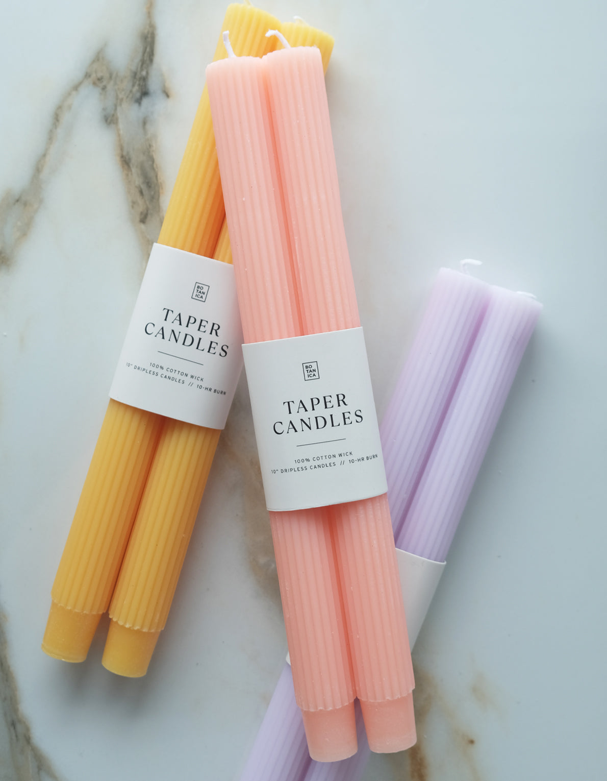 Taper Candle Pair | Coral Pink