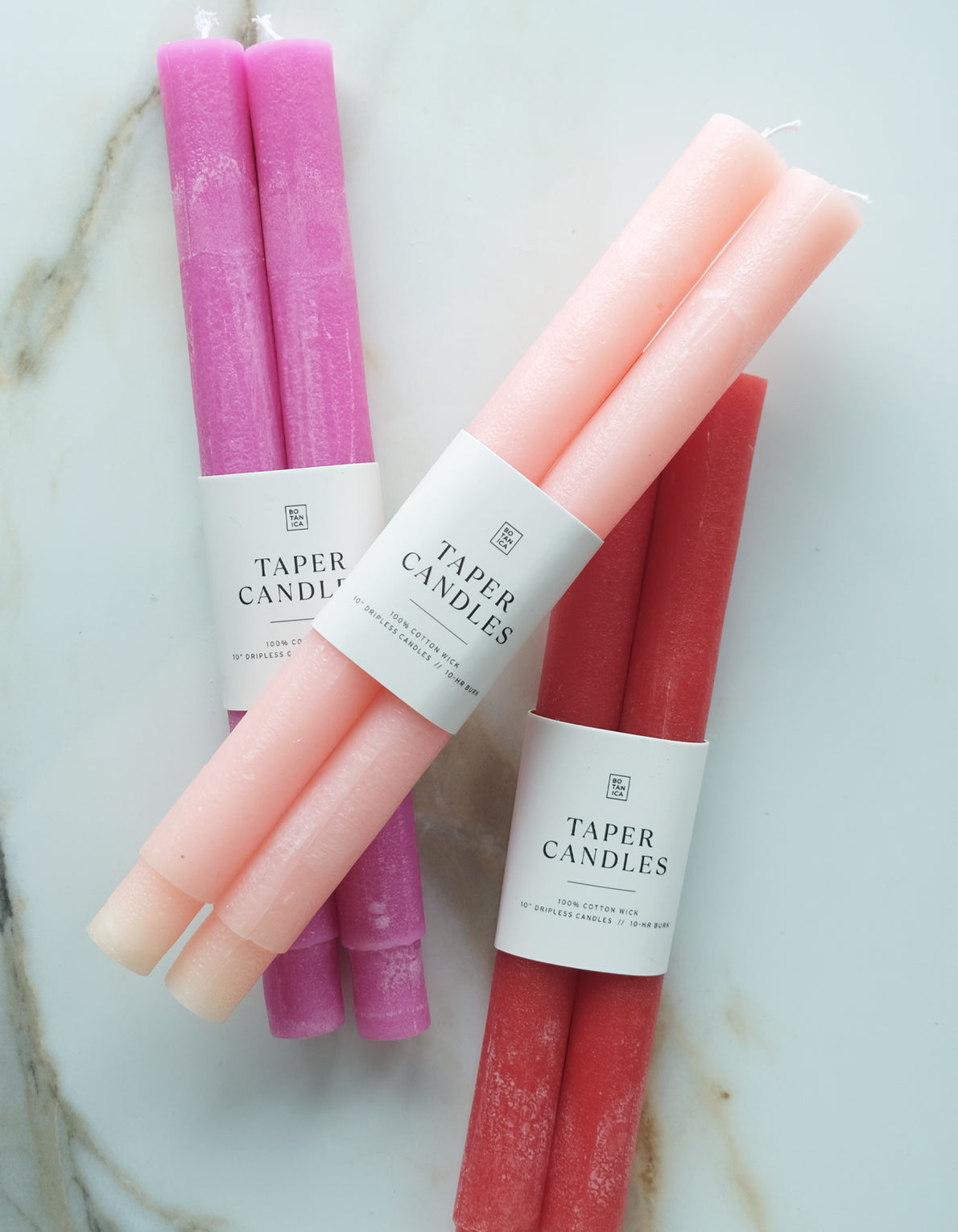 Taper Candle Pair | Coral Pink