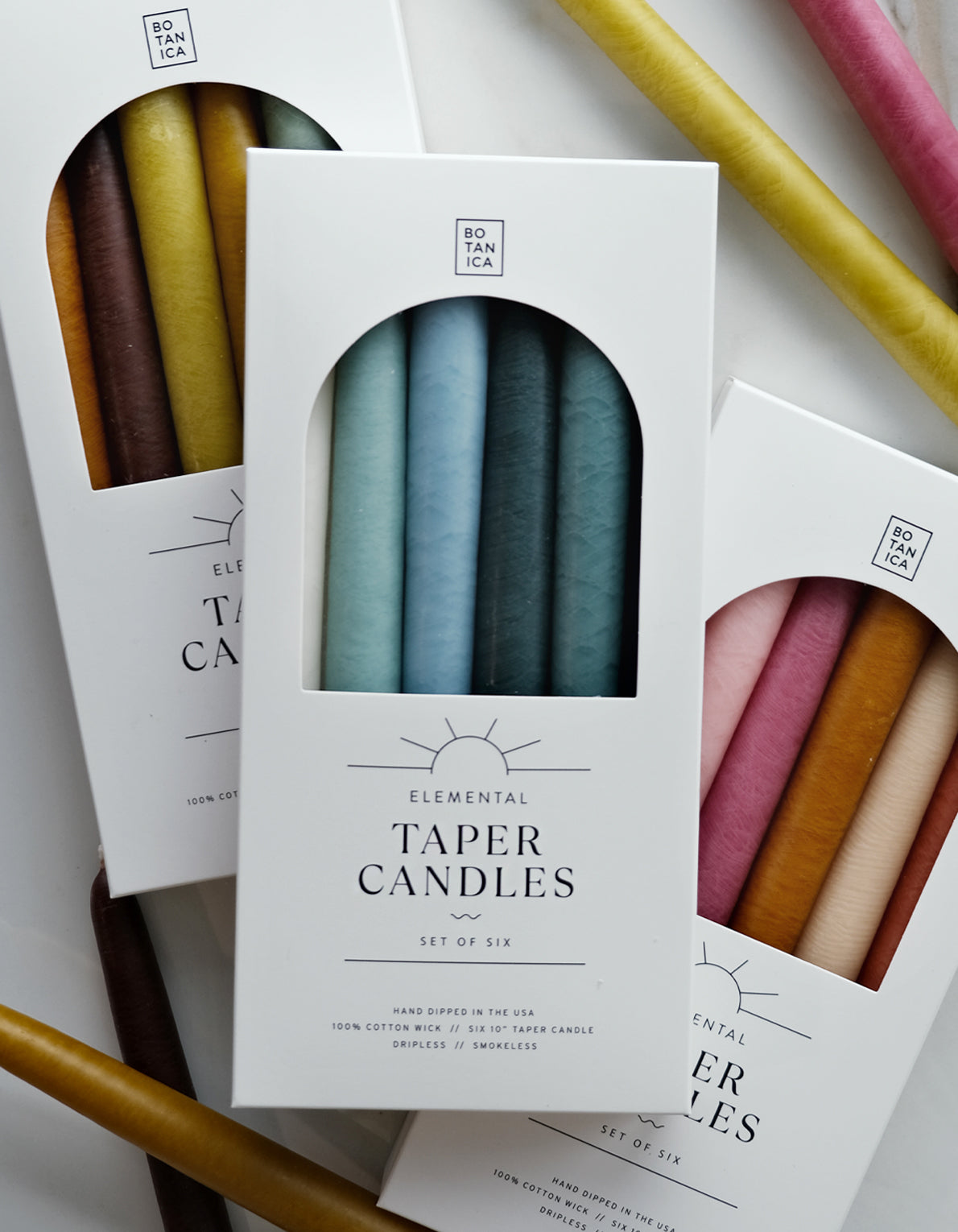 Taper Candle Collection, Set of 6 | WATER