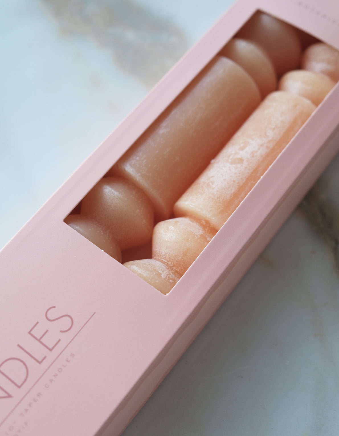 Geometric Taper Candles | Apricot