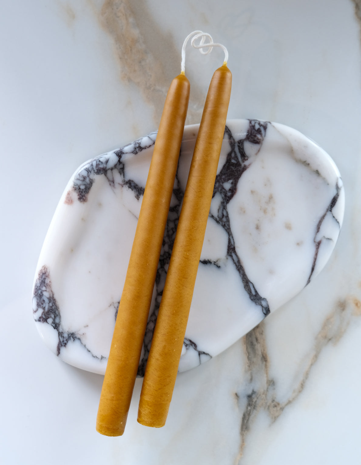 10" Hand-Dipped Taper Candle Pair | Ochre