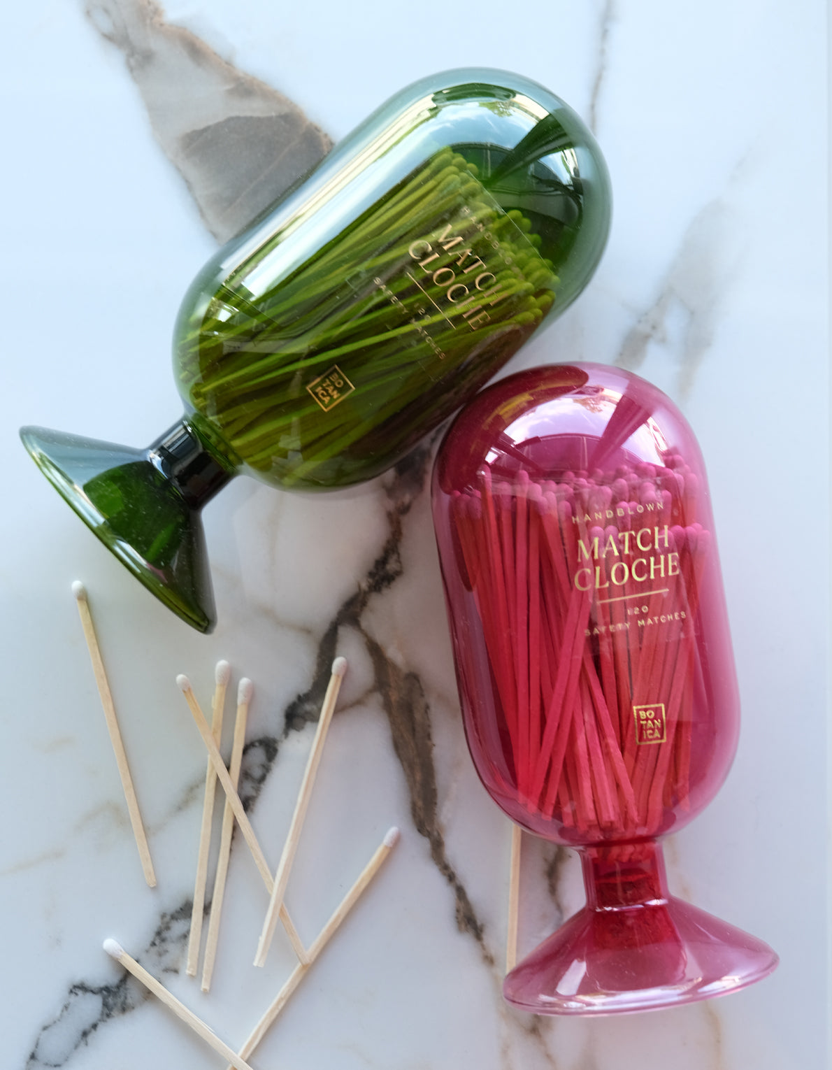 Glass Match Cloche | Bright Berry