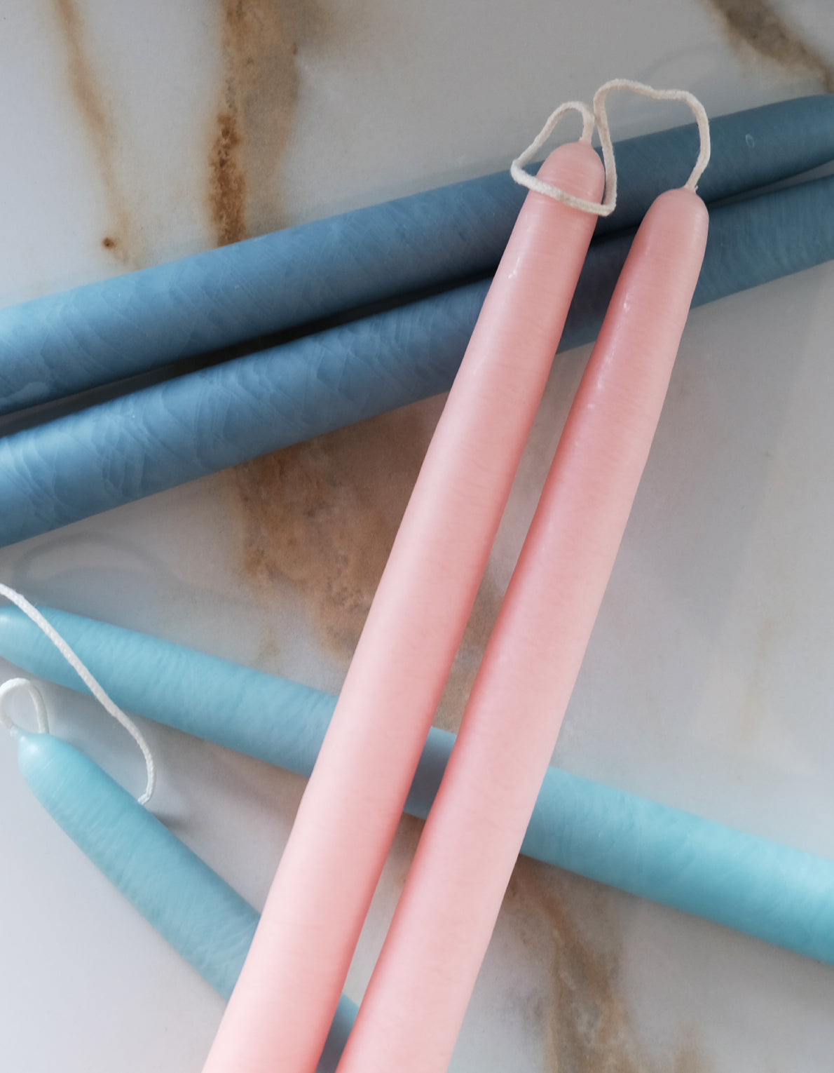10" Hand-Dipped Taper Candle Pair | Cornflower Blue