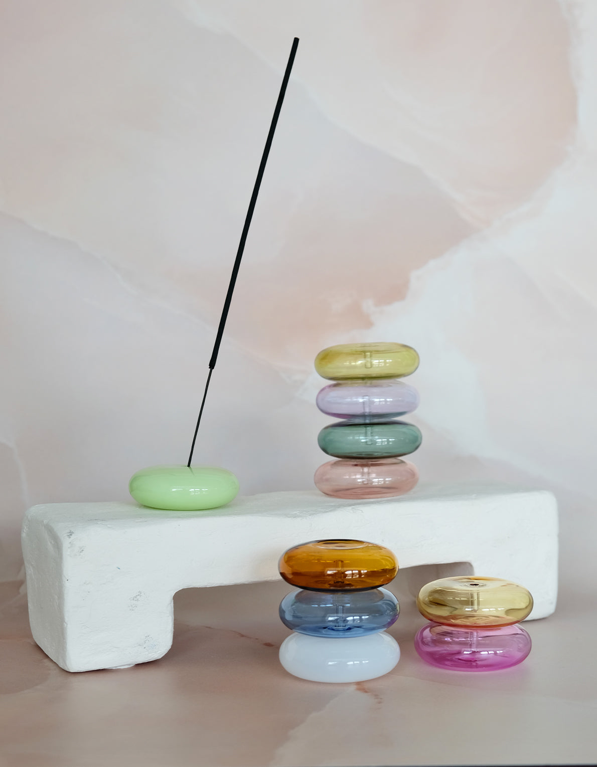 Handblown Glass Bubble Incense Holder