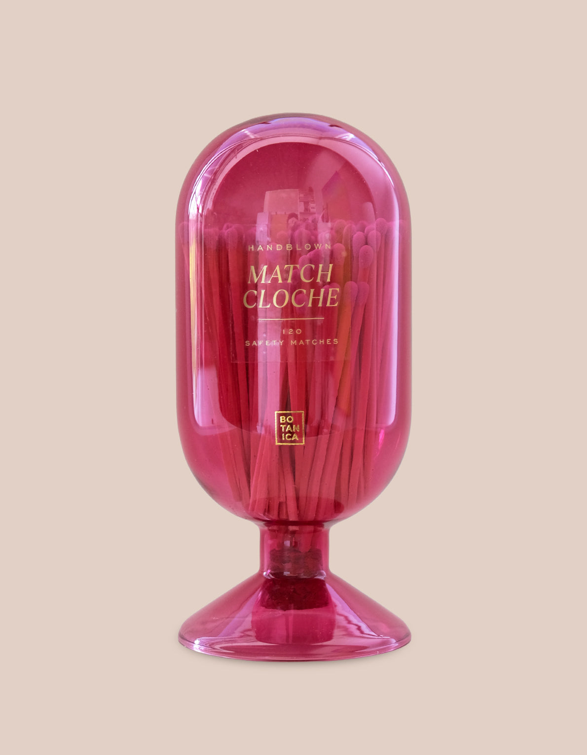 Glass Match Cloche | Bright Berry