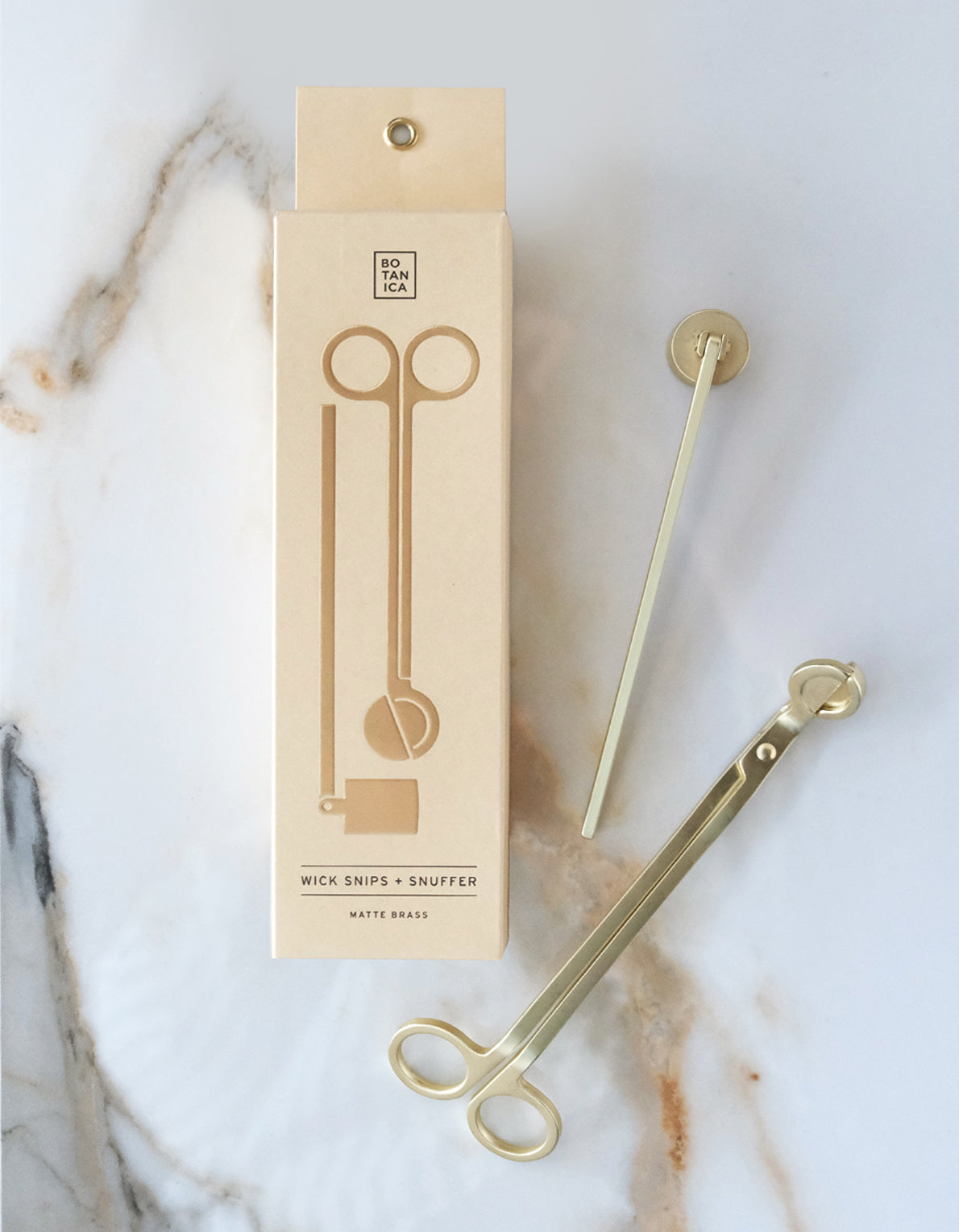 Wick Snips + Snuffer Gift Set | Matte Brass