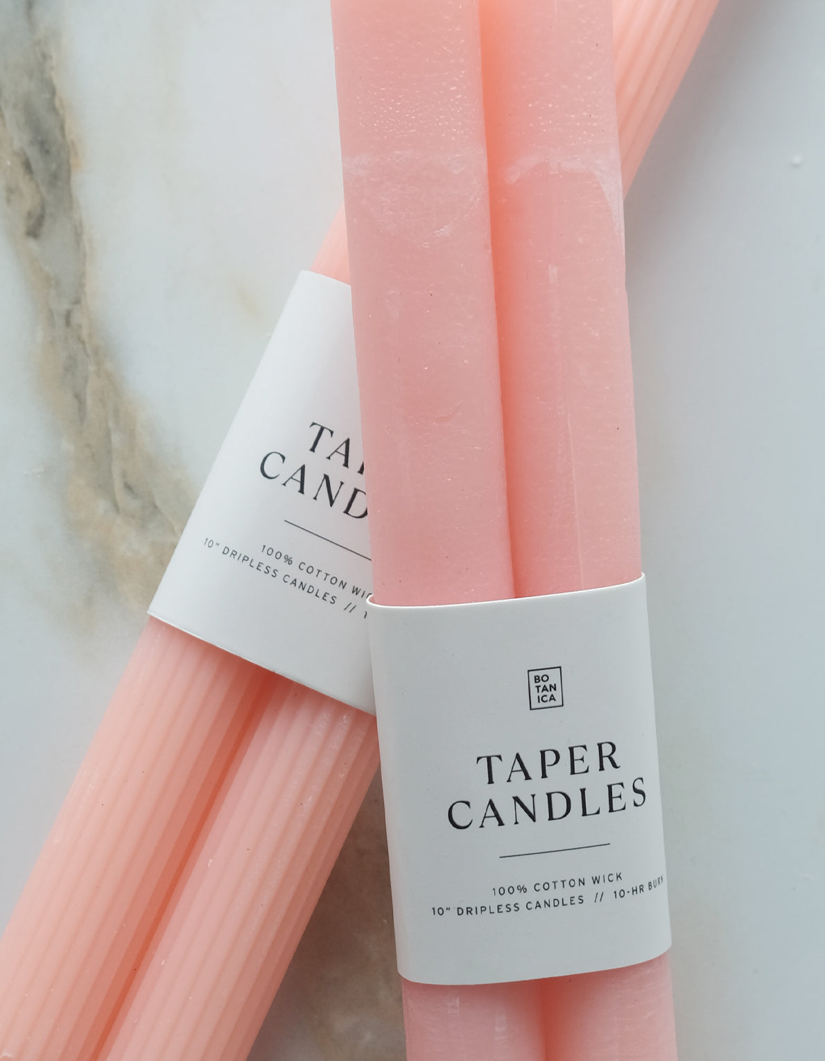 Taper Candle Pair | Coral Pink