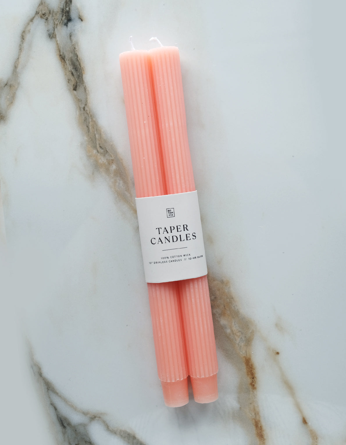 Taper Candle Pair | Coral Pink
