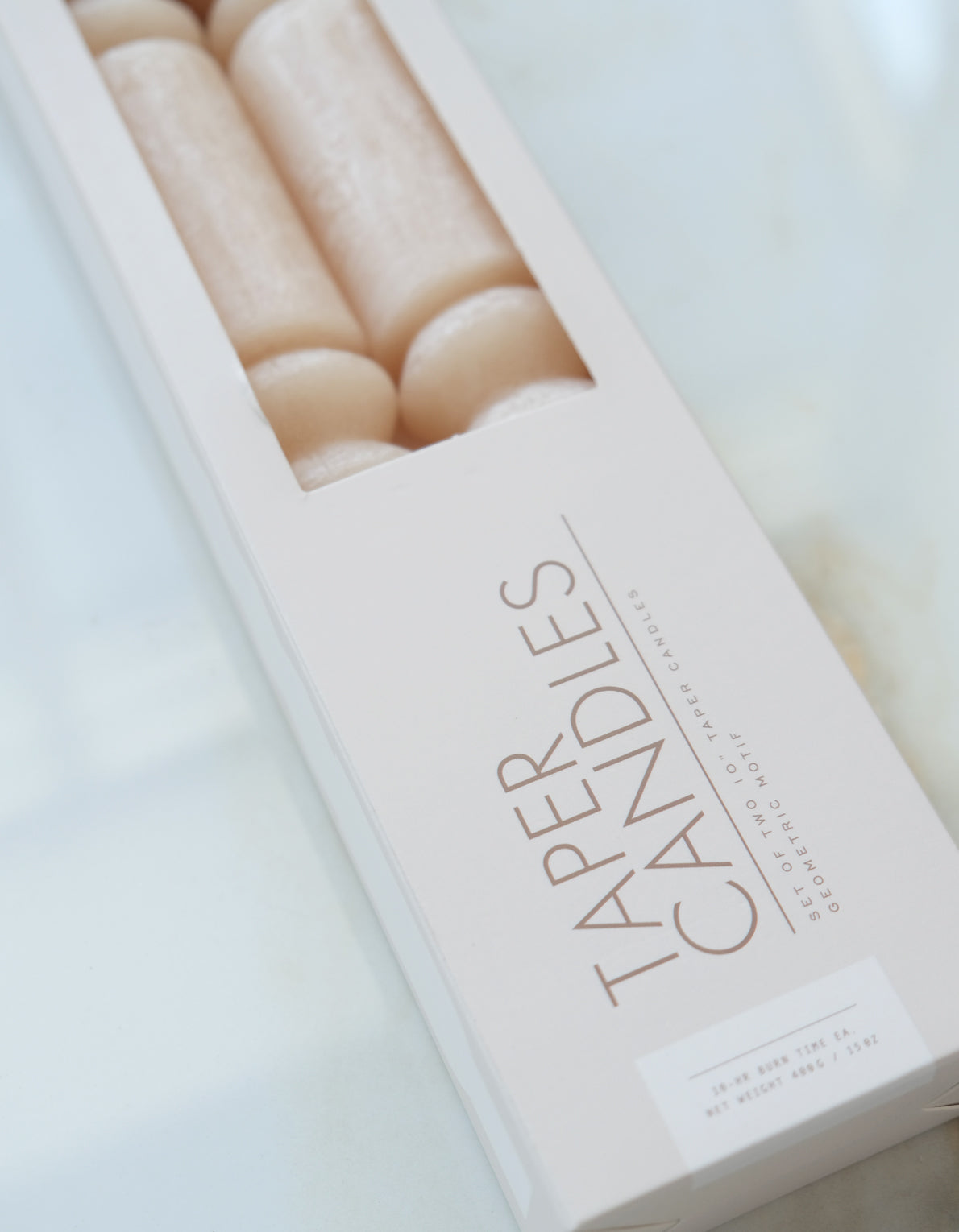 Geometric Taper Candles | Neutral