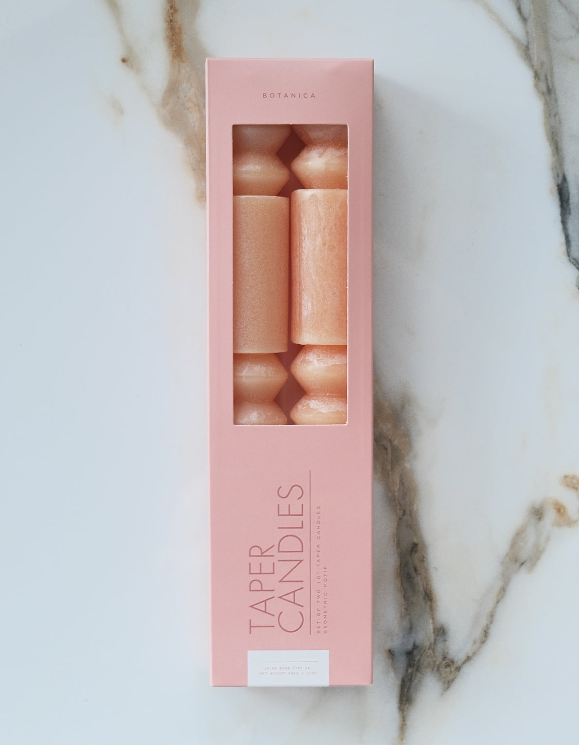 Geometric Taper Candles | Apricot