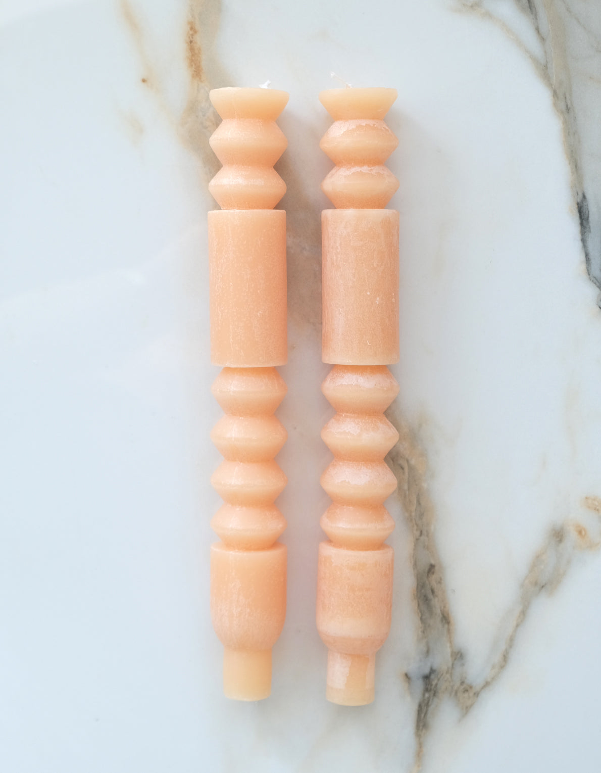 Geometric Taper Candles | Apricot