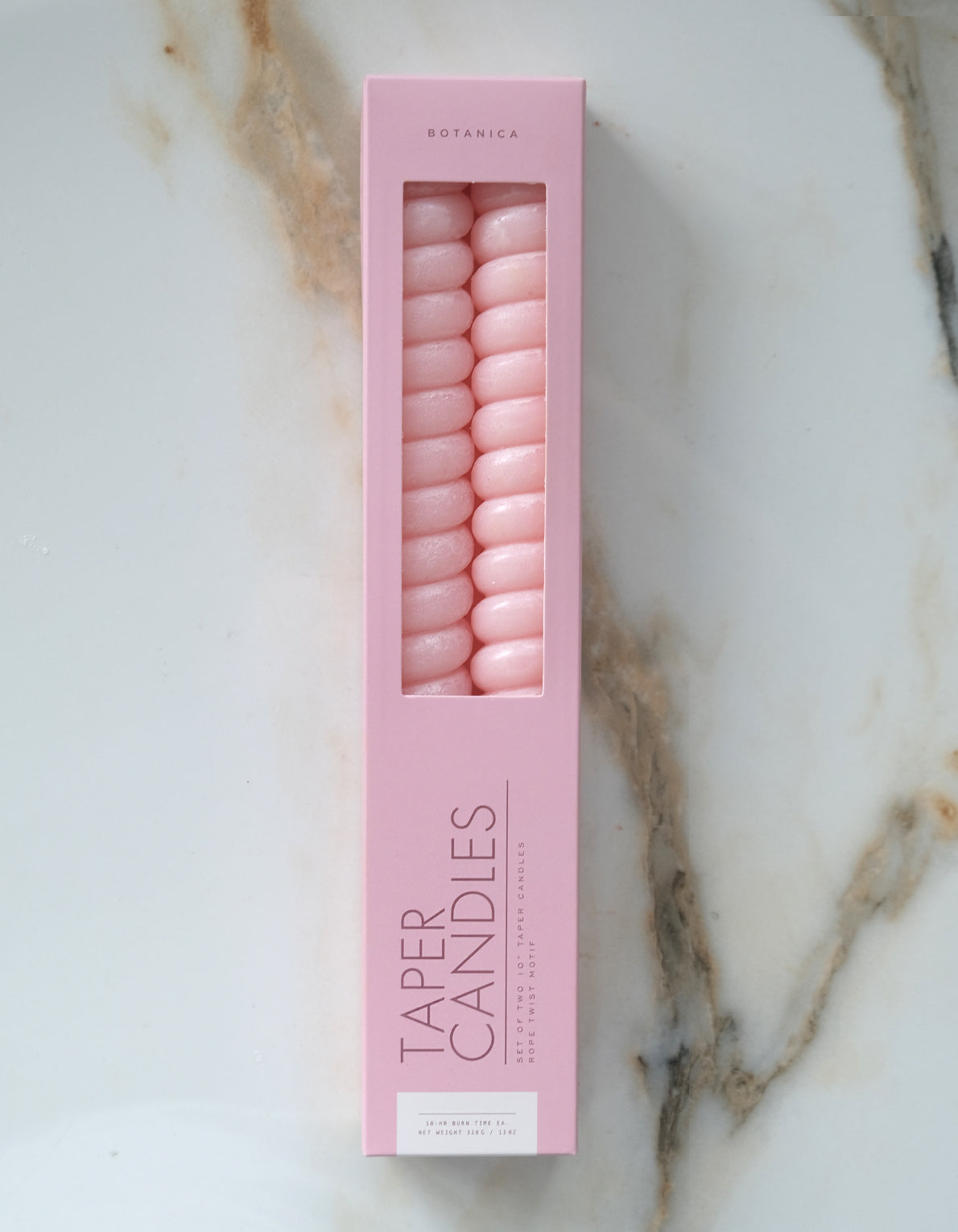 Spiral Taper Candles | Rose Quartz