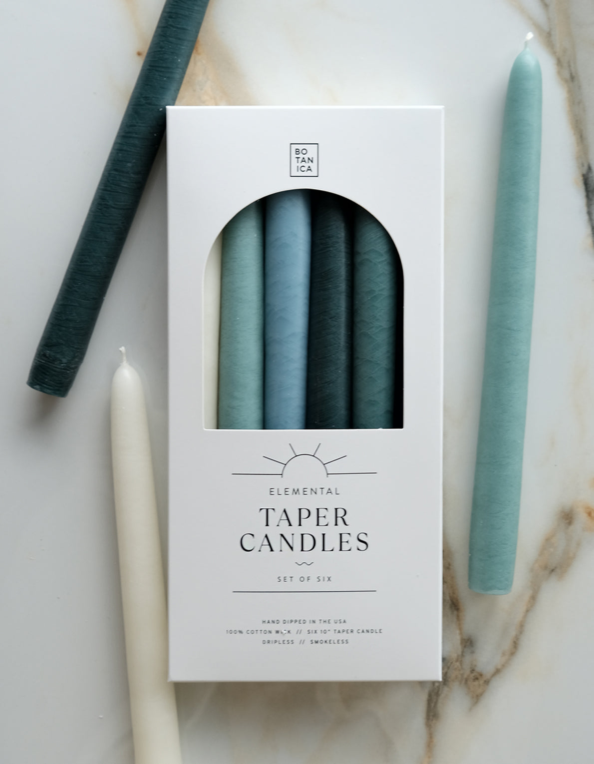 Taper Candle Collection, Set of 6 | WATER
