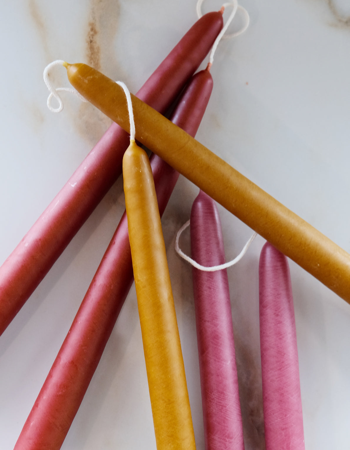 10" Hand-Dipped Taper Candle Pair | Persimmon